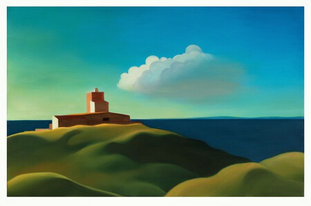 Il faro di Capu Mannu, peinture figurative