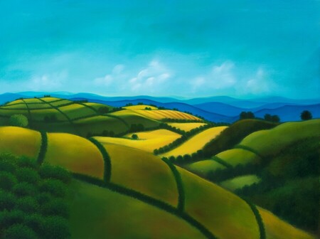 Paysage n&deg;4 : I colli bolognesi, peinture figurative