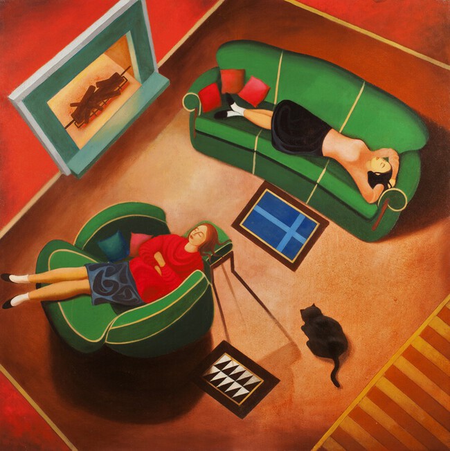 Laura and Donna, peinture figurative