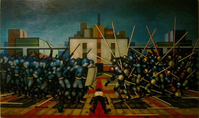 les marionettes, contemporary figurative painting