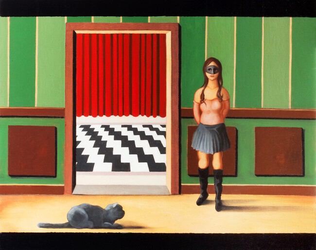 Red room, pittura figurativa contemporanea