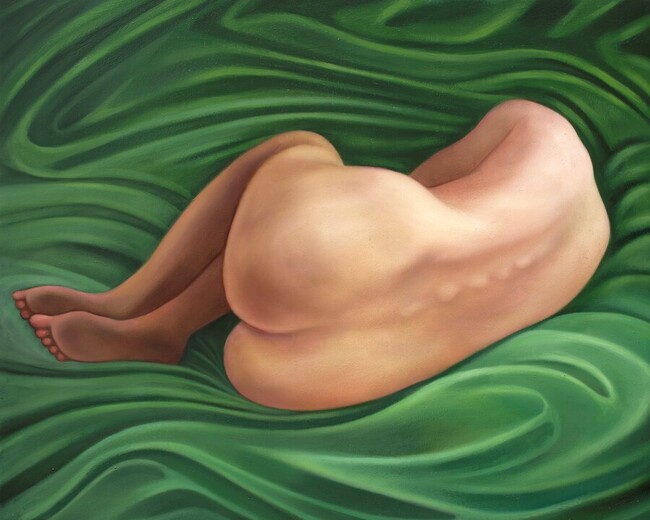 Green Inferno, contemporary figurative painting