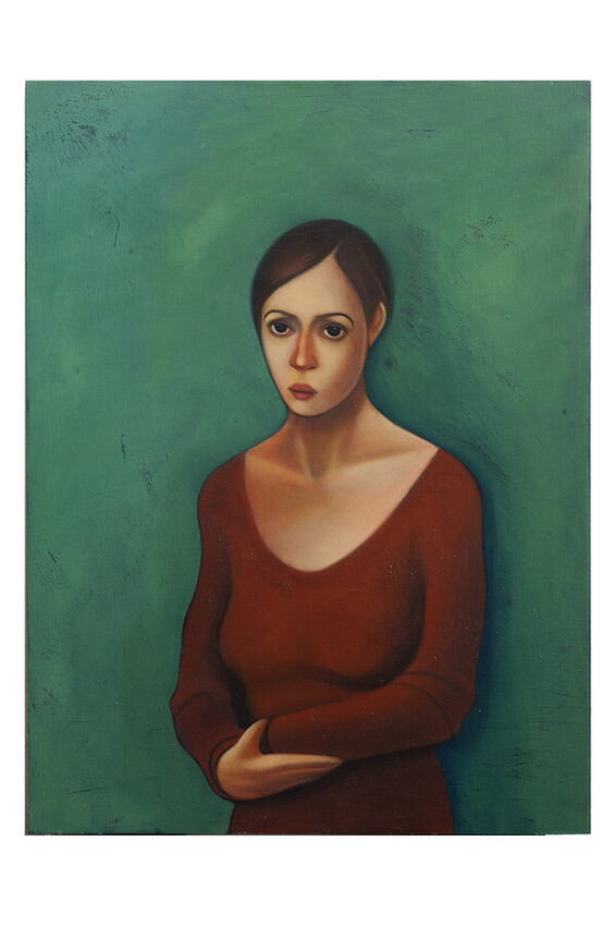 La vendeuse, peinture figurative