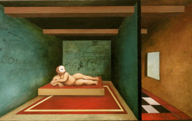 angelico's room, contemporary figurative painting