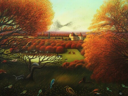 Paysage n&deg;8 : Le Parc de la Brenne, paysage figuratif