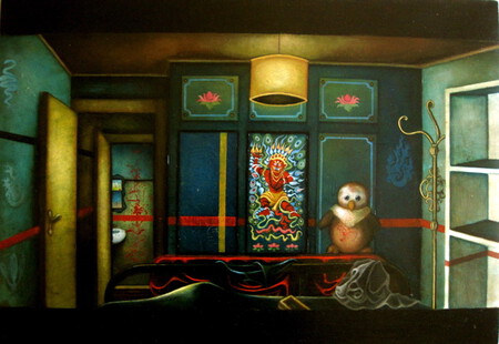dans l'attente, peinture figurative