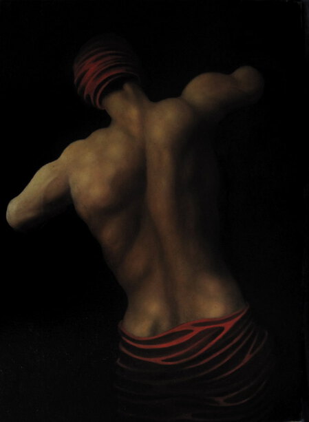 il rosso e il nero -peinture figurative contemporaine